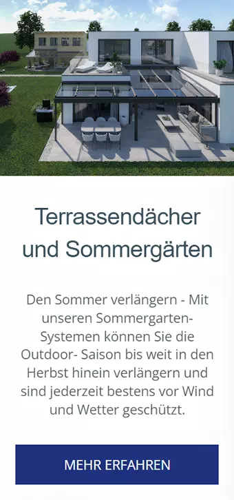 Terrassendächer Anbieter 